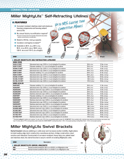 Miller MightyLite™ Self-Retracting Lifelines Miller MightyLite Swivel