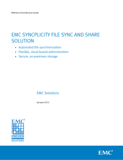 EMC Syncplicity File Sync and Share Solution