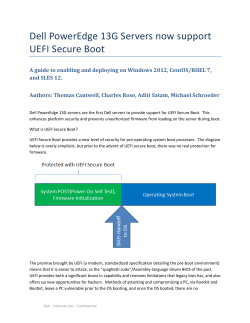 Dell PowerEdge 13G Servers now support UEFI