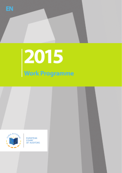 Annual Work Programme 2015 - European Court of Auditors
