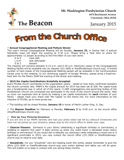 The Beacon - Mt. Washington Presbyterian Church