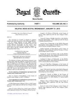 current issue - Government of Nova Scotia