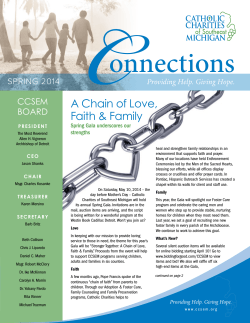 Spring 2014 - Catholic Charities of Southeast Michigan
