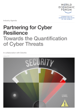 Partnering for Cyber Resilience Towards the Quantification