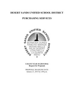 Request for Proposals - Desert Sands Unified School District
