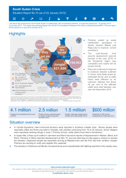 South Sudan Crisis_Situation Report No 71 as of 23 January.indd