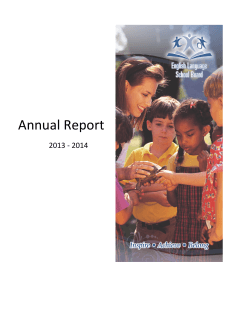 ELSB Annual Report 2013-2014 - Government of Prince Edward