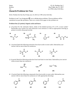 Chem1b Problem Set Two