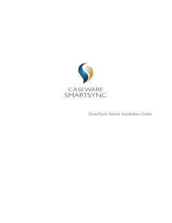 SmartSync Server guide - Caseware International Inc.