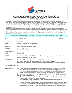 Competitive Meet Package Template