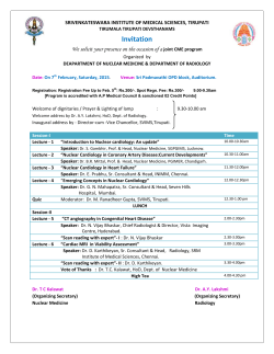 A Joint CME Organized by Department of Nuclear Medicine