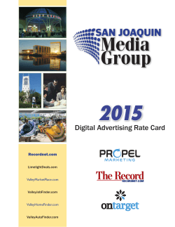 Digital Advertising Rate Card