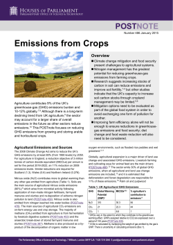 Emissions from Crops