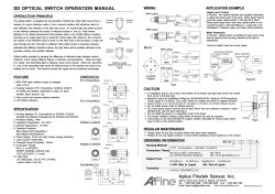 SD Optical Level Switch Operation Manual