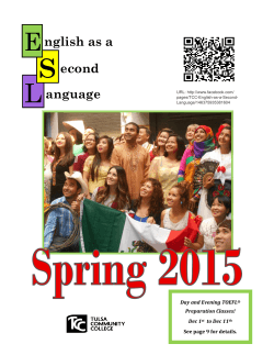 Spring 2015 ESL Booklet