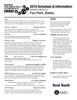 Student Cover Letter - The Dallas Regional Science and