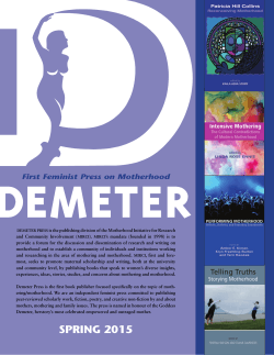 Click here to the Demeter Press Spring 2015 Catalogue
