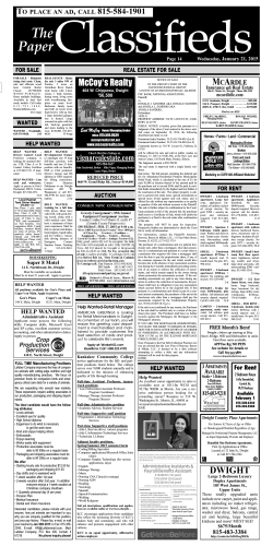 Classifieds - The Paper Plus