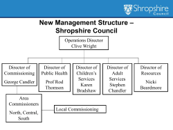 New Management Structure – Shropshire Council