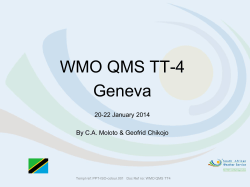 WMO-TT-QMS-4-Implementation Status RA 1