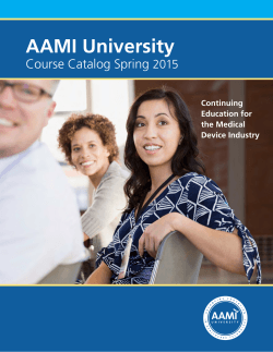 Course Catalog  - Association for the Advancement of Medical