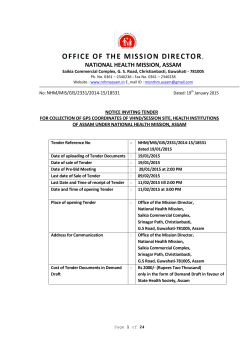 Tender Document - National Health Mission,Assam