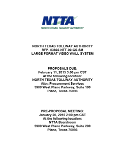 NORTH TEXAS TOLLWAY AUTHORITY RFP- 03802-NTT-00-GS