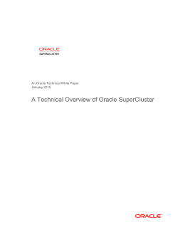A Technical Overview of Oracle SuperCluster T5-8