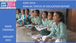 ASER 2014: ANNUAL STATUS OF EDUCATION