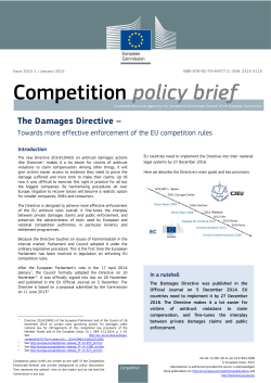 Competition Policy Brief