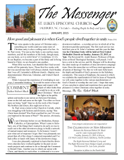 Messenger January 2015 - St. Lukes Episcopal Church