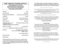 hsbc morning worship service - Holly Springs Baptist Church