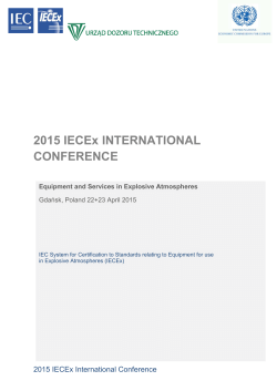 2015 IECEx INTERNATIONAL CONFERENCE