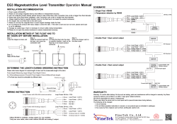 EG3XX Magnetostrictive Level Transmitter Operation Manual