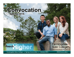 Convocation Spring 2015 - Farmingdale State College