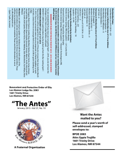 the January 2015 Antes by Clicking Here