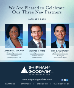 We Are Pleased to Celebrate Our Three New Partners