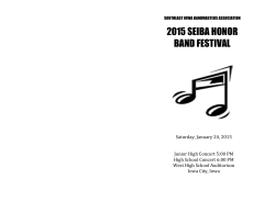 2015 SEIBA HONOR BAND FESTIVAL