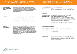 weekly bulletin - Riverlife Church