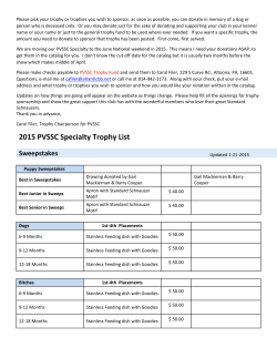 2015 PVSSC Specialty Trophy List