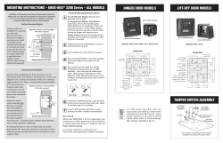 3200 Series Mounting Instructions All Models