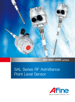 SAL Series RF Admittance Point Level Sensor