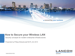How to Secure your Wireless LAN