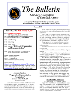 November 2014 Bulletin - East Bay Association of Enrolled Agents