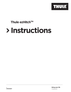 Thule ezHitchTM Instructions