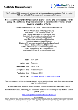 Provisional PDF - Pediatric Rheumatology