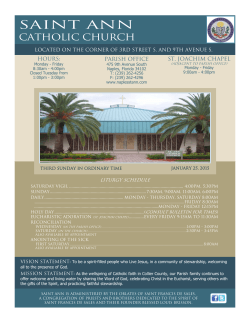 Bulletin - Saint Ann Catholic Church, Naples, FL