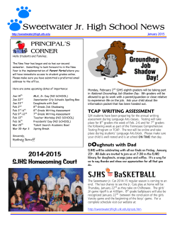Newsletter - Sweetwater Junior High School