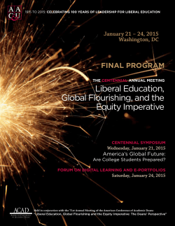 Final Program - Association of American Colleges and Universities