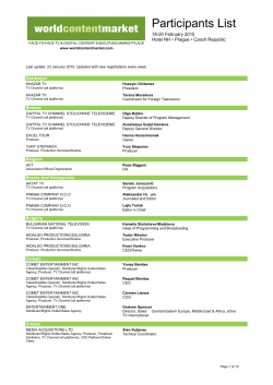 Participants List 2015
